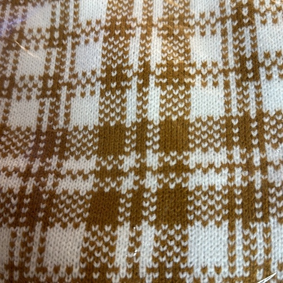 Timberland Buffalo Plaid Wheat Gold/White Women’s Scarf NWT - Picture 5 of 10